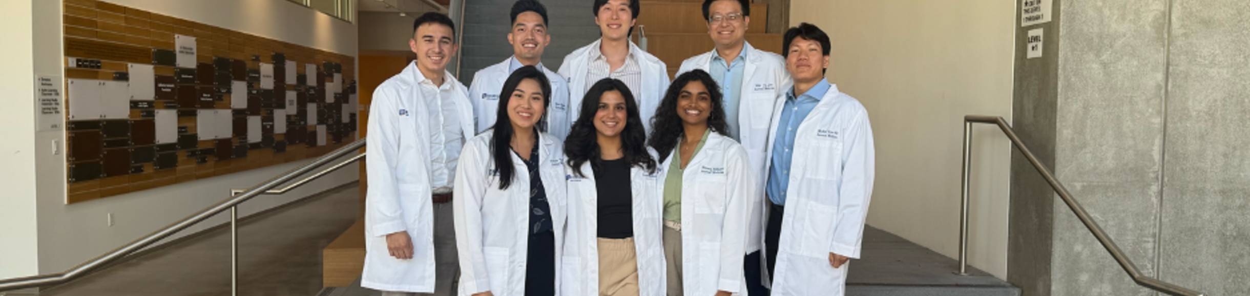 members of the residency program on the stairwell
